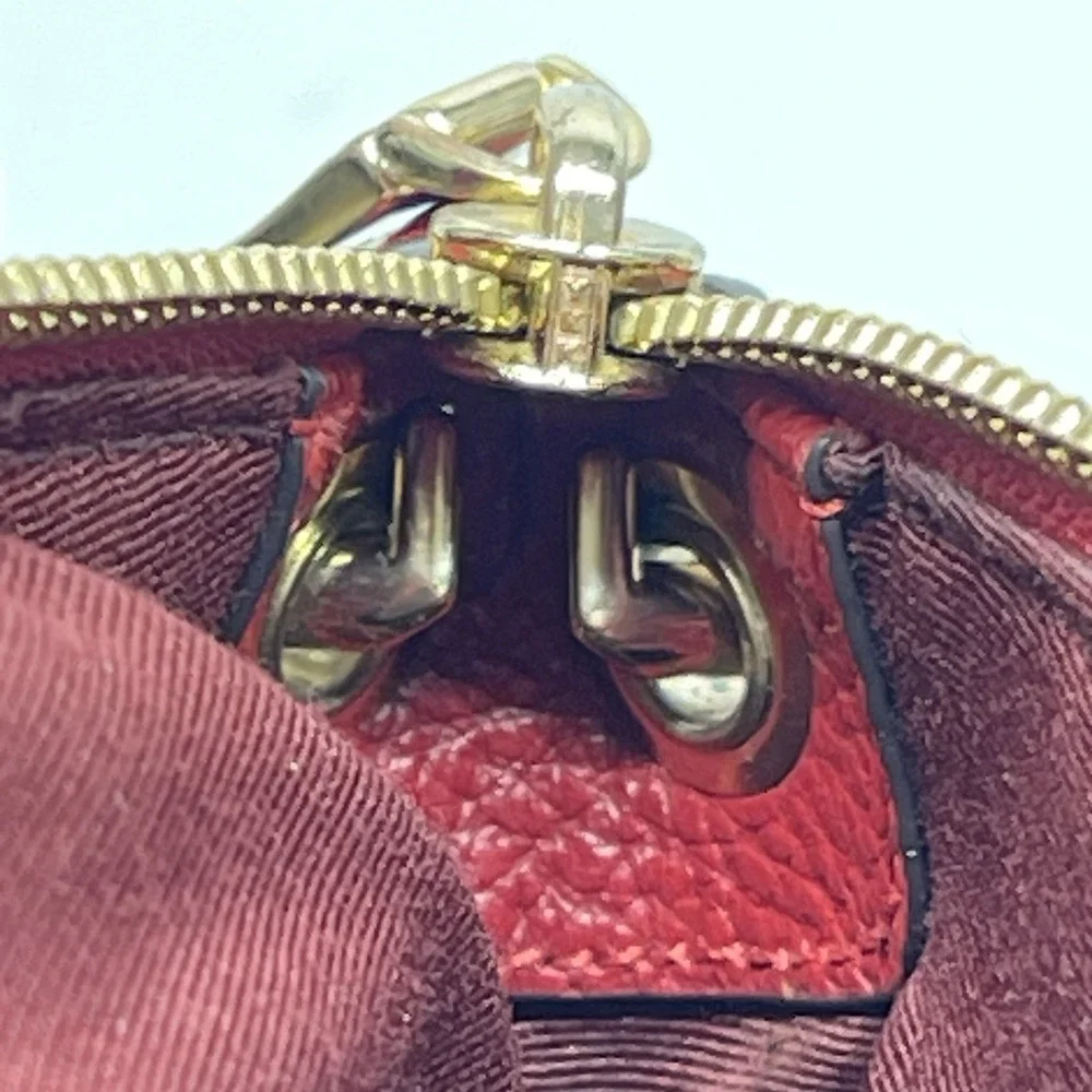 Coach Remi 1317 Satchel True Red Pebbled‎ Leather Crossbody Handbag Preowned